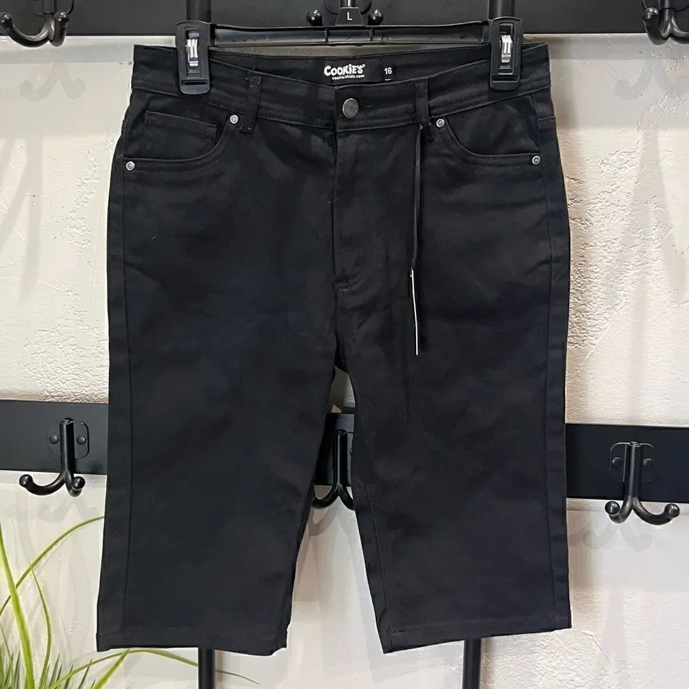 Cookies kids, jean shorts, black, size 16